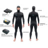 Гидрокостюм DAKINE MEN'S MISSION CHEST ZIP HOODED 4/3mm Black Размер S DK22M43HMZ (0604565592484)
