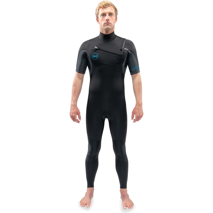 Гидрокостюм DAKINE MEN'S QUANTUM CHEST ZIP SHORT SLEEVED FULL SUIT 2/2mm Black/Grey, размер XLS DK22M22QSSZ (0604565593887)