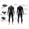 Гидрокостюм женский DAKINE WOMEN'S MISSION CHEST ZIP FULL SUIT 4/3mm Black Размер 6 DK22W43MZ (0604565596598)